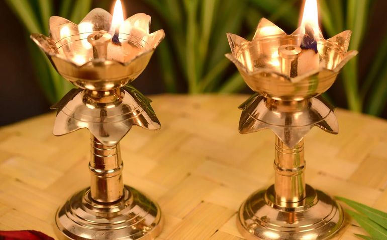 Brass Lotus Diya