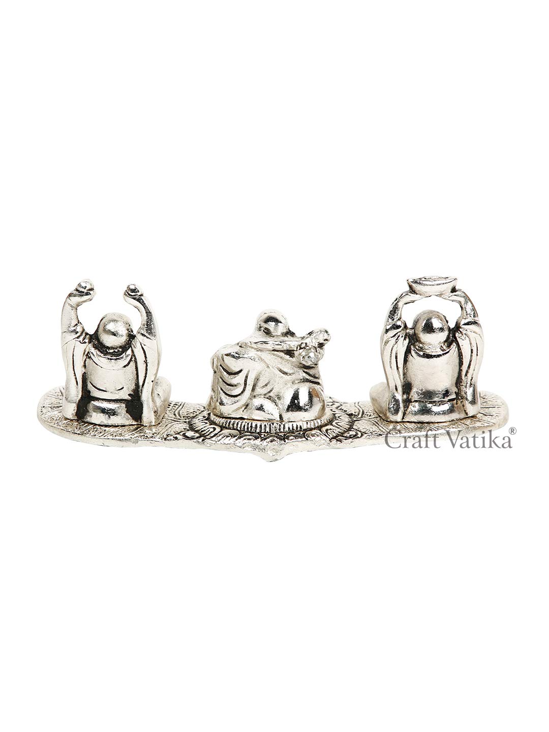 Metal Laughing Buddha Idol Statue Showpiece Bbs315