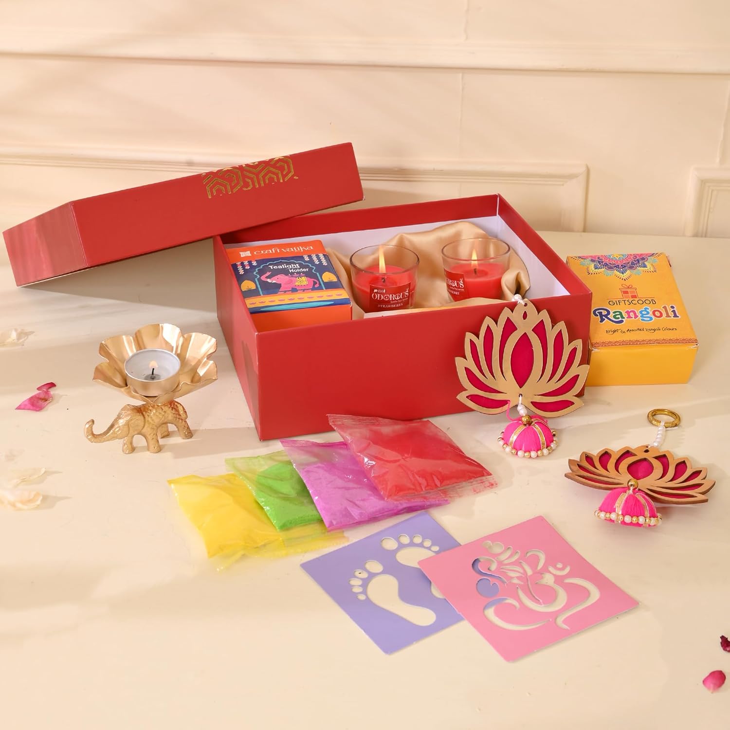 CraftVatika Diwali Gifts Box for Family and Friends, Diwali Decoration Items for Home Decor