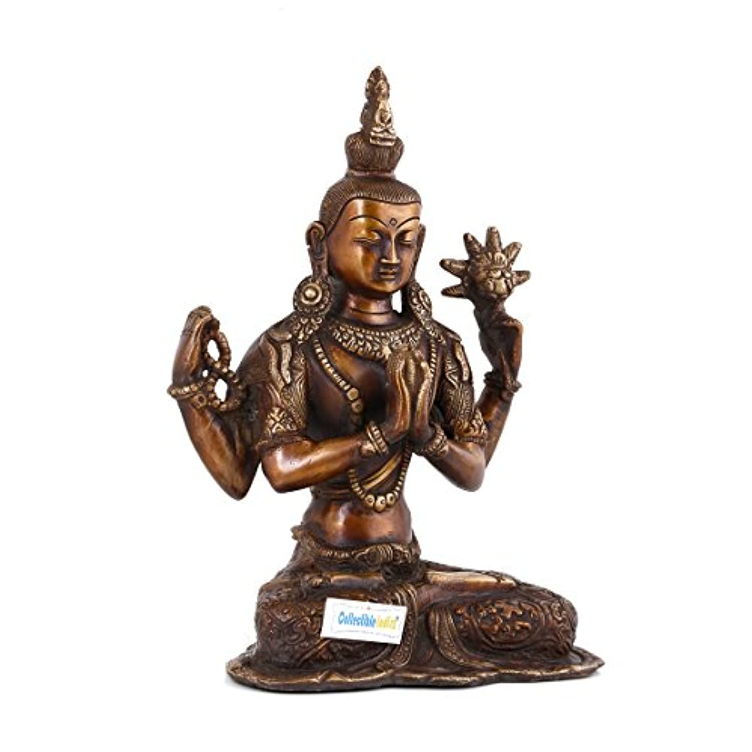 Dharmachakra Buddha Brass Idol Statue