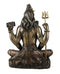 Meditating Statue of Lord Shiva Bronze Decor Showpiece