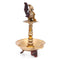 Brass Antique Bird Diya Puja Oil Lamp Showpiece 