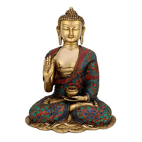 Brass Buddha Idol Decorative Sculpture