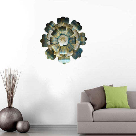 Metal Wall Art of Sun Flower Mounted Hanging Showpiece