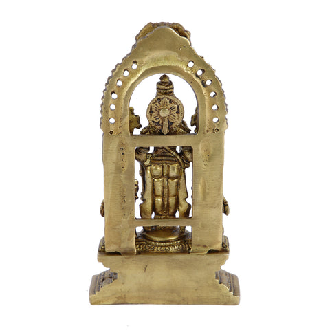 Lord Vishnu Standing Sculpture Brass Statue Holding Mace (Gada) Vbs108