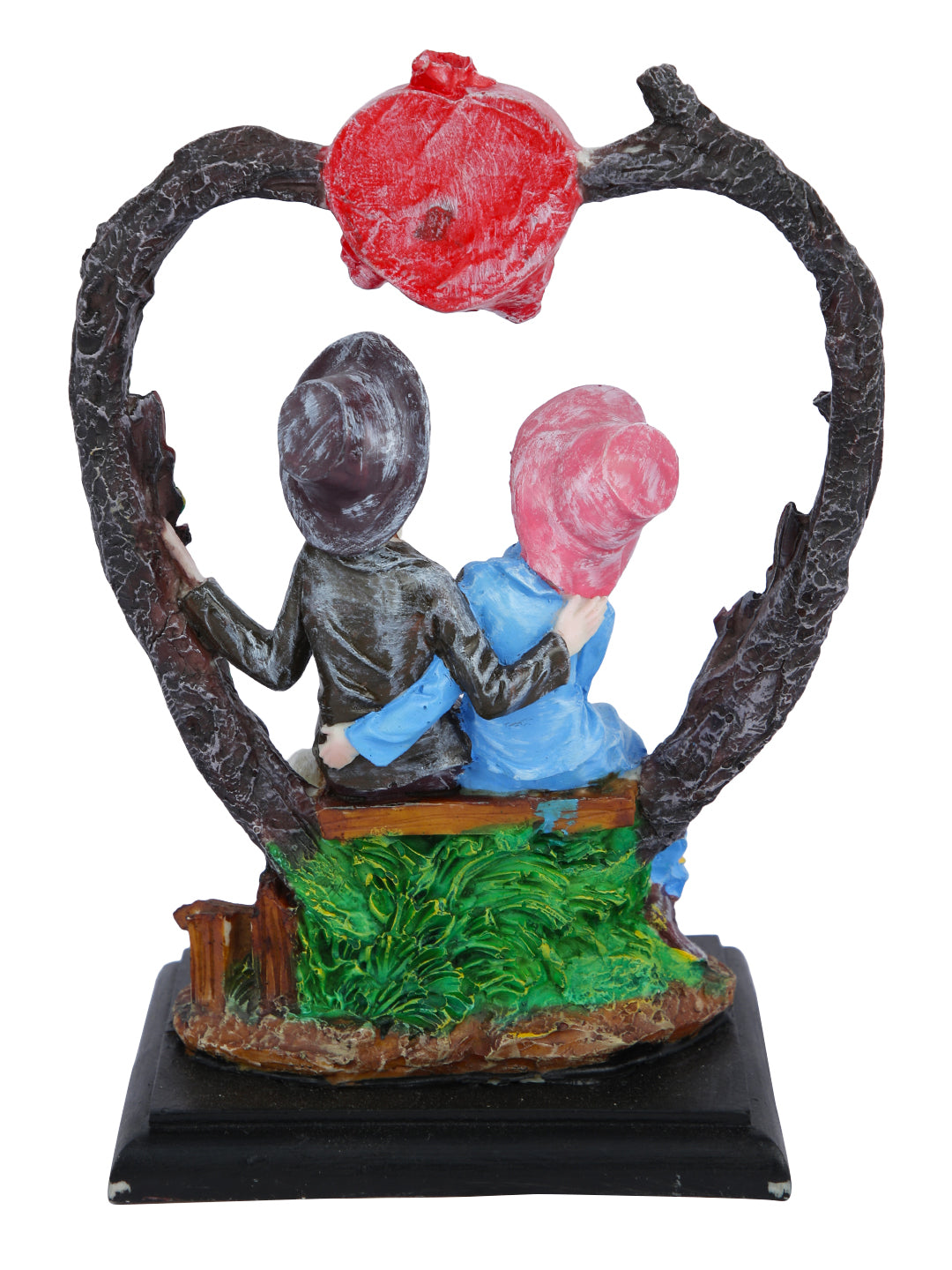 Couple on Heart Shape Sculpture Figurine CPLMAS118