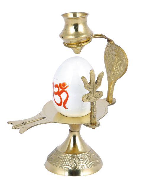 Brass Small Shivling For Puja & Gift Shbs153-White