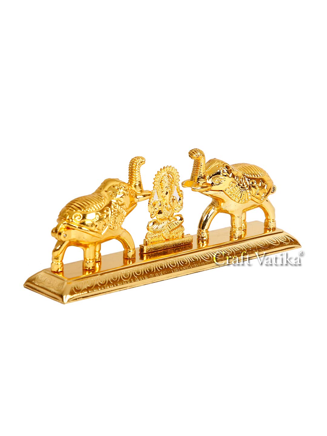 Metal Ganesha Chandan Roli Kumkum Dani Box