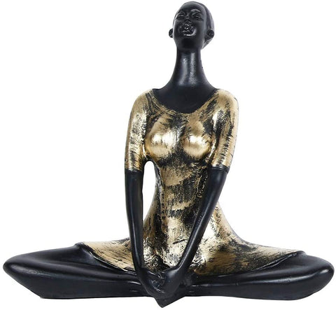 Yoga Lady In Butterfly Pose Handcrafted Showpiece