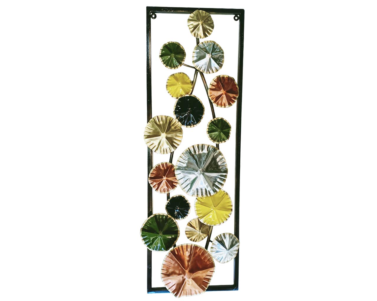 Metal 3D Floral Round Plates Wall Hanging, Wall Art Decor, Wall Decoration ,Showpiece