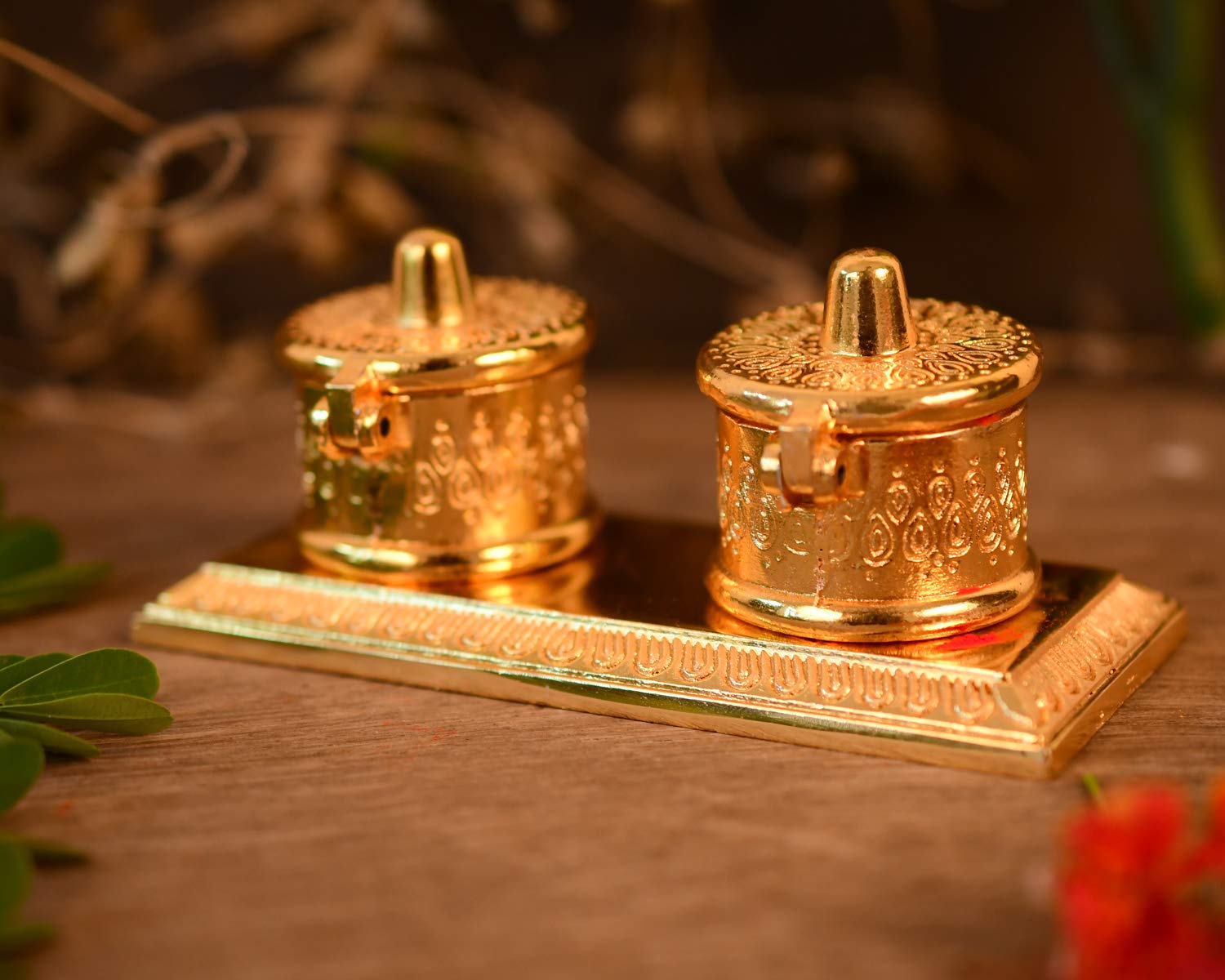 Roli Chandan Kumkum Dani Box Container for Puja