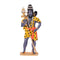 Standing Blessing Shiva Idol Car Dashboard Statue