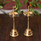 Brass Traditional Golden Kerala Diya Oil Lamp Stand Showpiece (Set of 2)