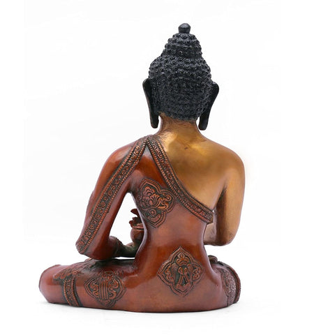 Sitting Bhumisparsa Buddha Idol Showpiece Statue Bbs300
