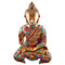 Large Buddha Brass Statue in Abhaya Mudra Colorful Idol
