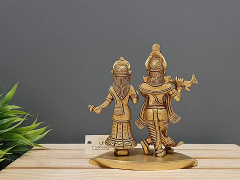 Brass Radha Krishna Murti Idol Statue
