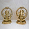 Large Lakshmi Ganesha Brass Idol (8.1 Inches Height), LGBS181