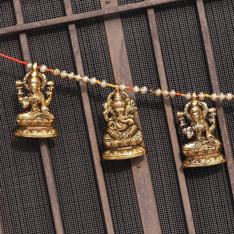 Metal Door Hanging Of Lakshmi-Ganesh Toran Bandarwal