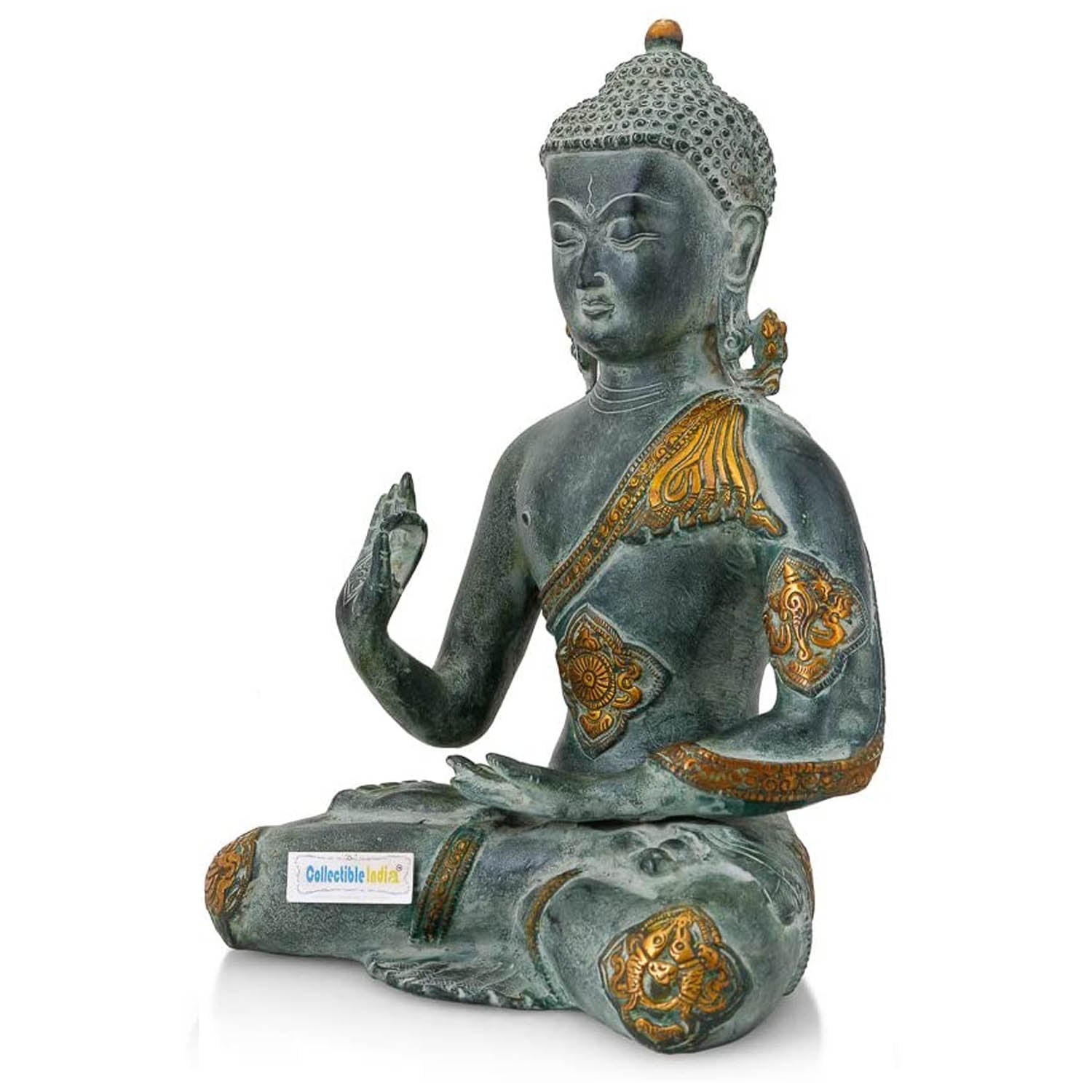 Brass Blessing Lord Buddha Idol Murti Statue