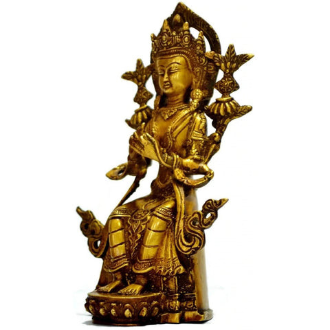 Brass Maitreya Buddha Idol Showpiece Statue