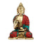 Brass Earth touching Sitting Tibet Buddha Statue