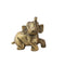 Brass Trunk Up Golden Elephant Statue for Decor
