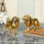 Handmade Metal Lion Decorative Showpiece Golden,