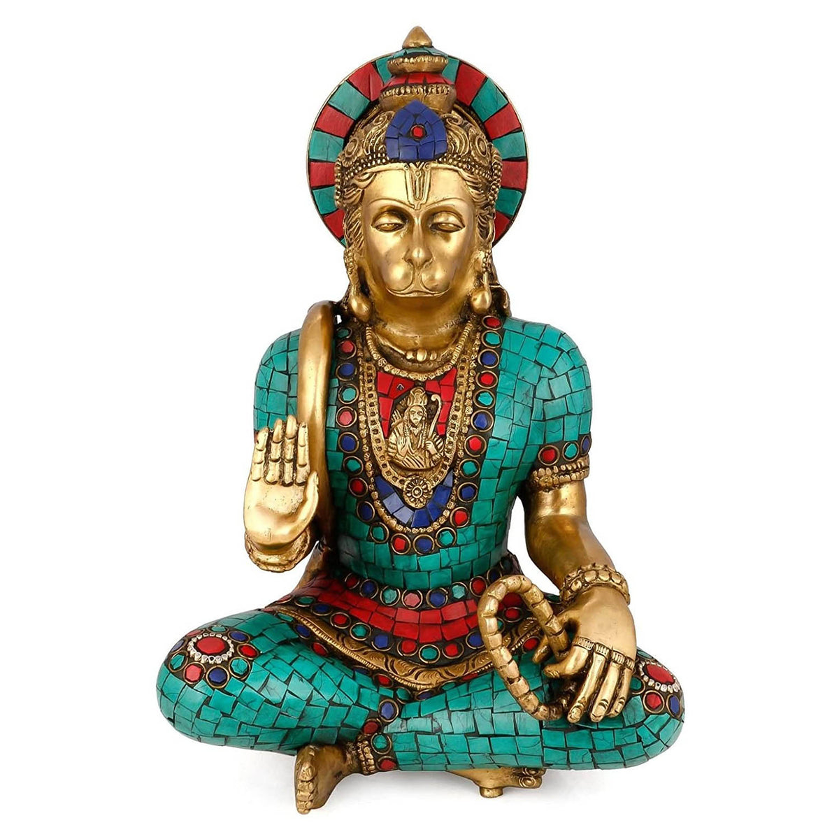 Buy Online Lord Hanuman Idol In Blessing Posture With Gada Statue ...