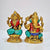Pair Of Lakshmi Ganesha Brass Idol Murti Statue