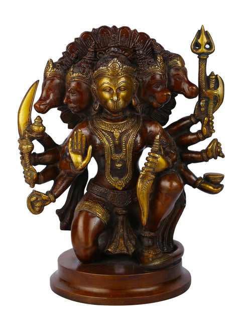 Brass Blessing Panchmukhi Hanuman Statue Hbs120