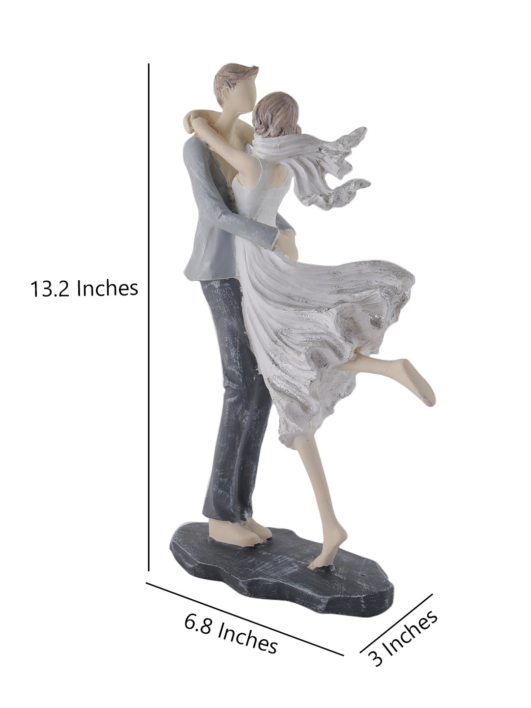 Romantic Love Couple Resin Decorative Showpiece