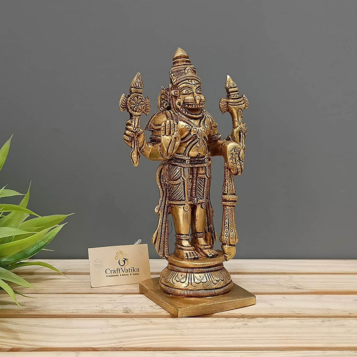 Vishnu murthi brass statue (6.5 Inch) vishnu idol for pooja home decor –  Antiq Decor