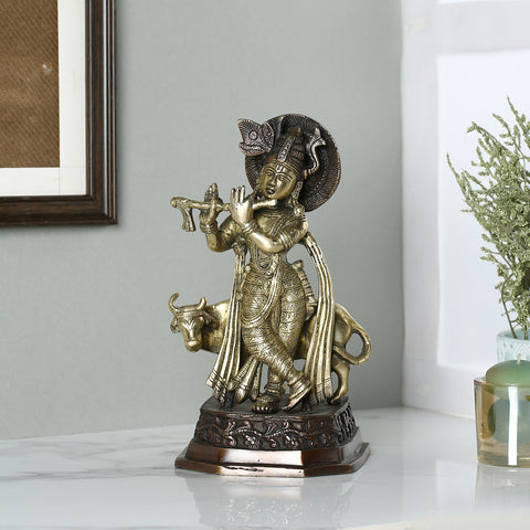 Brass Lord Krishna Idol Kbs130
