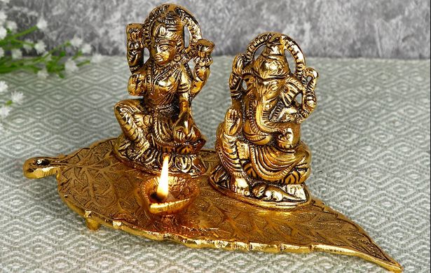 Laxmi Ganesh Brass Murti