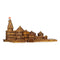 Ram mandir ayodhya model 3d resin model  RDBS117