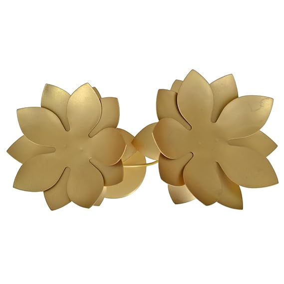 Tealight Candle Holder for Home Decoration, Festiv Decor Lotus Design Tealight Candle Holder, Diwali Decoration Items, Pooja Decorations Items, Christmas Decor Gifts for Home Office Family(TCMH494-1BOX)