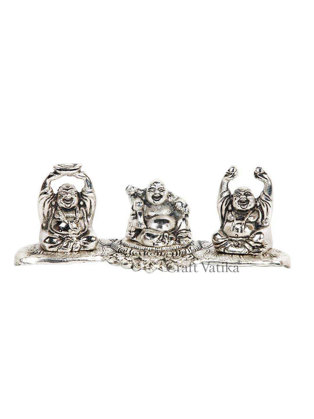 Metal Laughing Buddha Idol Statue Showpiece Bbs315