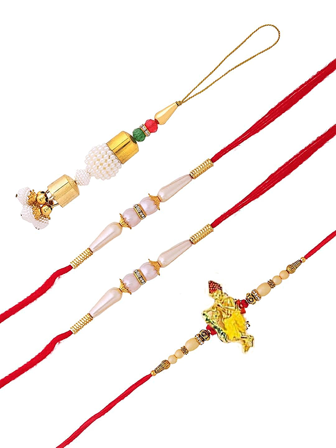 4 Rakhi Set For Brother Bhabhi & kids Combo RAKHI114