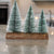 Mini Christmas Tree Miniature Table Decor Artificial Pine Green Tree with Wooden Base for Christmas Decorations Items