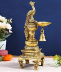Brass Peacock Decorative Diya For Decoration Dfbs421