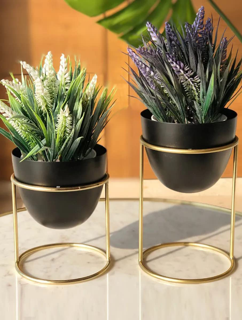 Plant Pots  Metal Flower Vase Set of 2, DFMS464