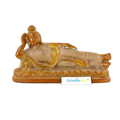 Resting Lord Buddha Brass Idol Statue