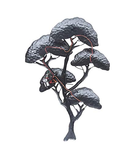 Metal 3D Japanese Tree With LED Light Mounted Wall Hanging Showpiece 