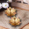 Lotus Shape Decorative Brass Akhand Diya ( Set of 2)
