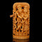 Divine Statue of Radha Krishna on Lotus Wooden Figurine 