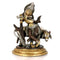 Brass Lord Krishna Playing Flute With Cow Kbs106