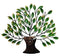 Metal Green Tree Of Wisdom and Life Mounted Wall Hanging Showpiece