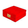 Royal Gold & Silver Plated Bowl Set With Spoon & Beautiful Red Velvet Box (Set Of 2 Pcs) Dfbs137