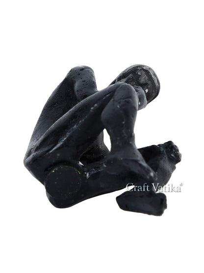 Set of 2 Thinking Men Decorative Sculpture Metal Showpiece