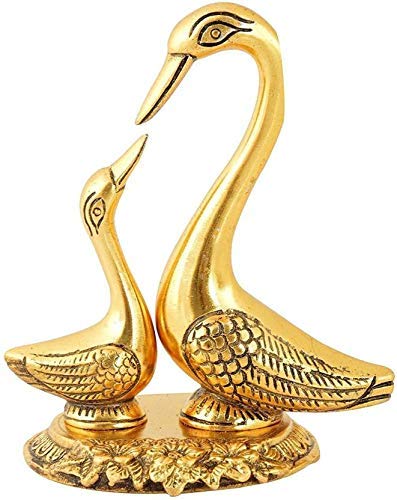 swan pair showpiece, kissing swan statue